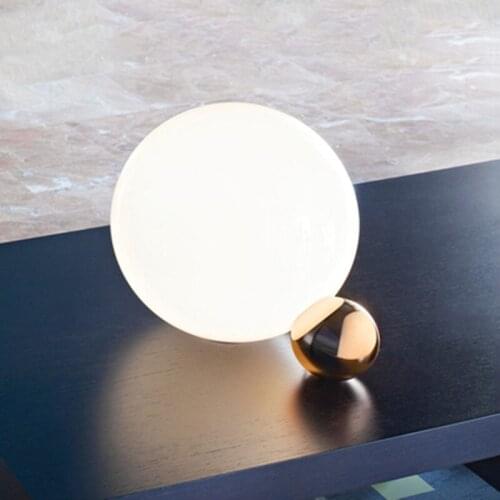 Postmodern creative glass living room table light art bedside bedroom study designer table lamp