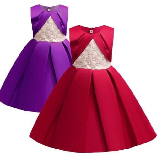 Summer Dress for Girls Dresses Children Clothes Girl Sleeveless Vest Patchwork Wedding Princess Dresses Childrens Clothing