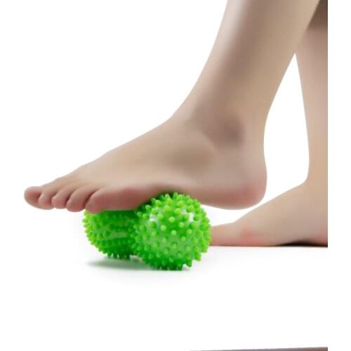 Peanut Shape Massage Yoga Sport Fitness Ball Durable PVC Stress Relief Body Hand Foot Spiky Massager Trigger Point Foot Pain