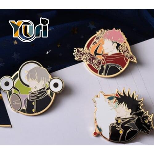 Anime Jujutsu Kaisen Yuji Itadori Fushiguro Megumi Geto Suguru Metal Badge Brooch Pin Pendant Collection Limited Gift New Hot C