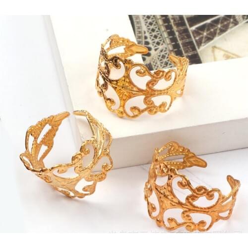 10/bag ring adjustable ring lace bottom set DIY handmade jewelry accessories