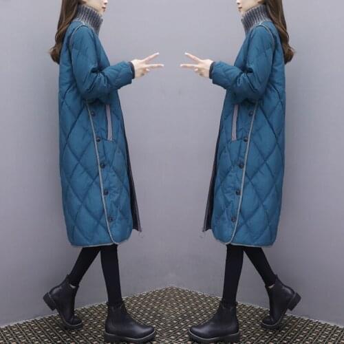 New Womens Long Cotton Coats 2021 New Winter Parka Jacket Plus Size Warm Cotton Padded Outerwear Women Long Parkas Coat 4XL