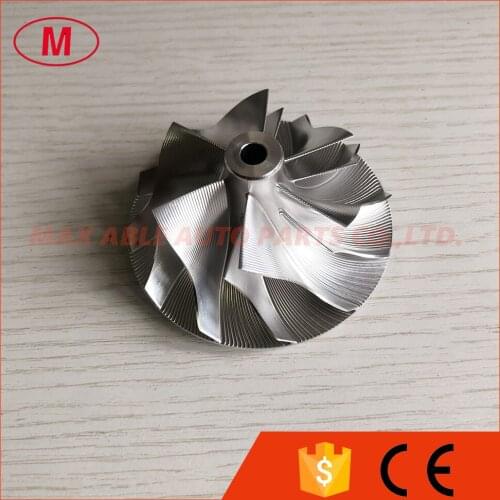 PT55 MIL0063, 22155 00429 55.08/76.20mm 6+6blades point milling turbo milling/aluminum 2618 /billet compressor wheel for PTE5558