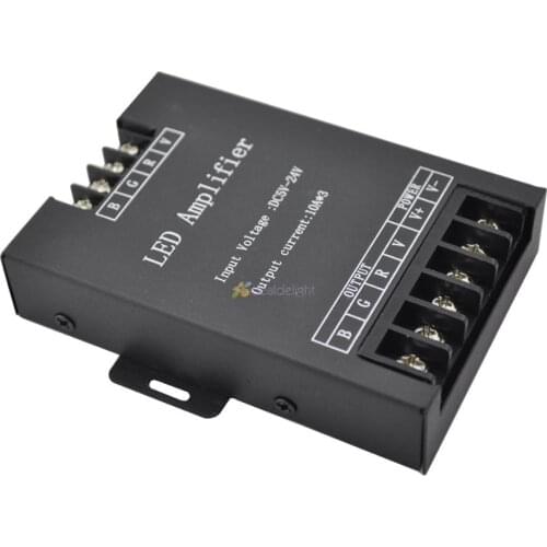 RGB Led Amplifier DC5V 12V 24V Iron shell 360W 30A Amplifier Controller Signal Repeater 360W for 3528 /5050 RGB LED Strip