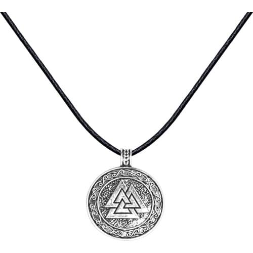 Slavic Norway Valknut Pagan Amulet Pendant Necklace Scandinavian Statement Jewelry Symbol of Norse Viking Warrior