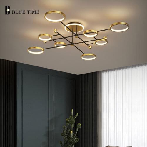 Modern Chandelier Led Lustre Ceiling Mount Chandelier Lighting for Living room Bedroom Dining room Kitchen Indoor Light Fixtures