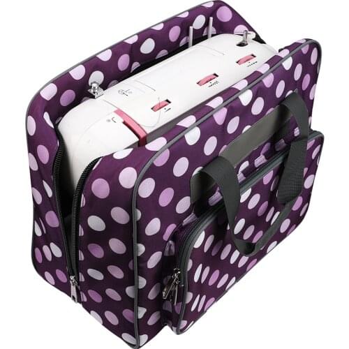 Sewing Machine Handbag Crochet Kits Print Travel Carrying Case Multiple Pocket Multi-functional Sewing Machine Storage Bag