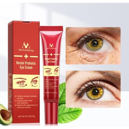 Herbal Probiotic Anti-Aging Wrinkle Eye Cream Remove Dark Circles Puffiness Lighten Fine Lines Whitening Moisturizing Eye Care