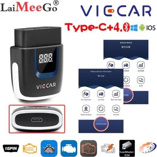 Viecar ELM 327 V2.2 Code Reader OBD2 Bluetooth 4.0 USB For Android/IOS Scanner ELM327 OBD 2 OBD2 OBD II Car Diagnostic Auto Tool