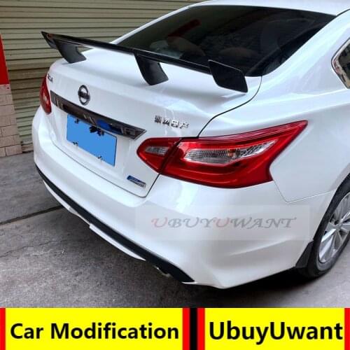 UBUYUWANT Auto Trunk Rear Spoiler For Nissan Teana Altima 2016-2018 Carbon Fiber Tail Trunk Wing Boot Cover Spoiler GT Style