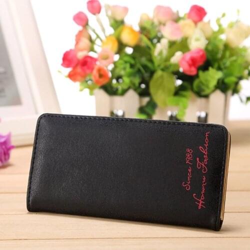 Ladies Wallet Fashion Leather Buckle Long Wallet Coin Purse Card Holder Clutch Ladies Money Bag