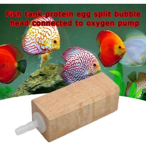 1pcs Fish Tank Pond Oxygen Increasing Wood Air Stone Air Aquarium Diffuser Wooden Natural Stone Bubble N2Q0