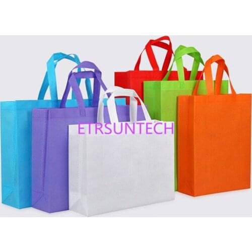 200pcs/lot Reusable Shopping Bag Non-Woven Fabric Bags Folding Shopping Bag For Gift/shoes/Chrismas Grocery Bags Custom logo