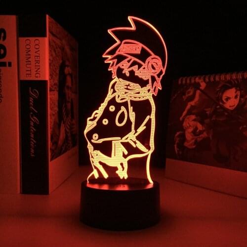 Anime Soul Eater Figure Acrylic Nightlight 3d Lamp for Kids Bedroom Decor Rgb Colorful Table Lamp Soul Eater Led Night Light
