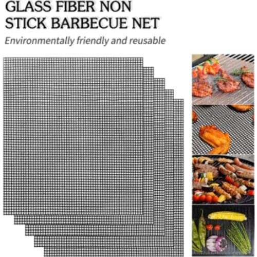 Non-Stick Barbecue Grilling Mat Replacement Mesh Wire Net Grilling Mesh Pads Outdoor Activities Reusable BBQ tools