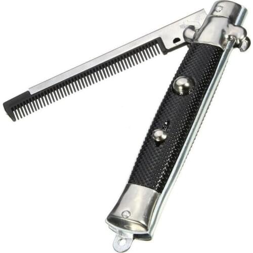 Automatic Folding Pocket Comb Foldable Hair Brushes Hair Trimmer Comb Brush Accessories Butterfly Mens Pocket Comb