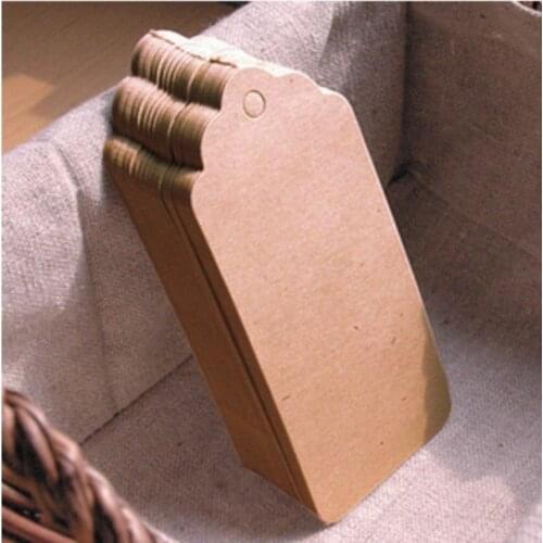 30/50Pcs DIY Blank Kraft Paper Label Hang Tag Wishes Card Wedding Party Note Blank price Hang tag Kraft Gift Wrapping Supplies