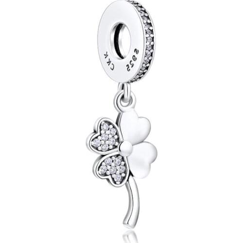 BEADS for Jewelry Making BraceletS Petals of Love cHarMs with Clear CZ 100% 925 OrigiNal Sterling Silver Jewerly Free Shipping