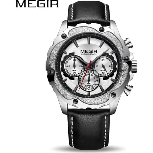 MEGIR Chronograph Sport Watch Men Relogio Masculino Top Brand Luxury Army Military Watches Clock Men Creative Quartz Wrist Watch