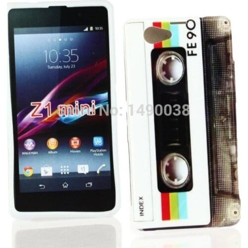 1 Piece Retro Cassette Camera TPU Case For Sony Xperia Z1 mini/Z1 Compact Phone Case Soft Protective Shell Free Shipment