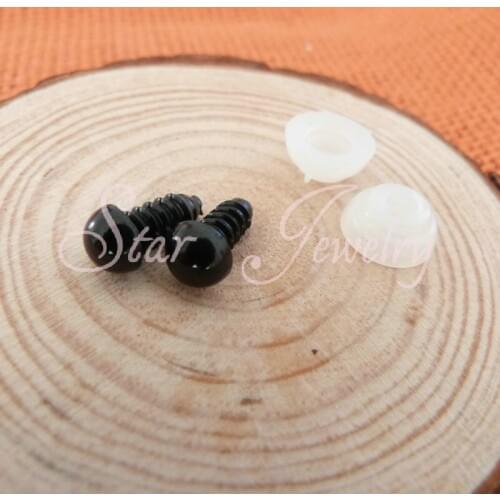 Black color plastic 12mm round toy eyes with white washers for doll findings /100pcs/lot (not 100 pair)/#gw