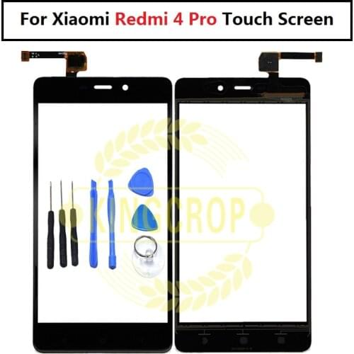 For Xiaomi Redmi 4 Pro 4Pro Touch Screen Digitizer Touch Panel Lens Glass With Tape Black White Gold Color