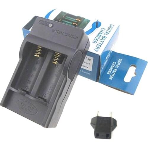 Dual Slot AC Wall Charger 14500 Double Rechargeable Flashlight 14500 DC 3.7V Lithium Li-ion Battery Charger with Retail package