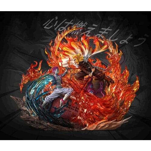 Demon Slayers Blade Flame Pillar Purgatory Apricot Shouro VS Winding No. 3 Yiwoza GK Limited Statue Figure