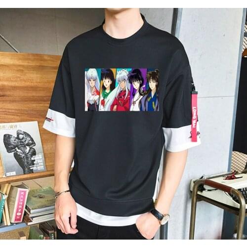 Anime Inuyasha T-shirt Unisex Manga Streetwear T-shirt Casual Short Sleeve Teenagers Cartoon t Shirt