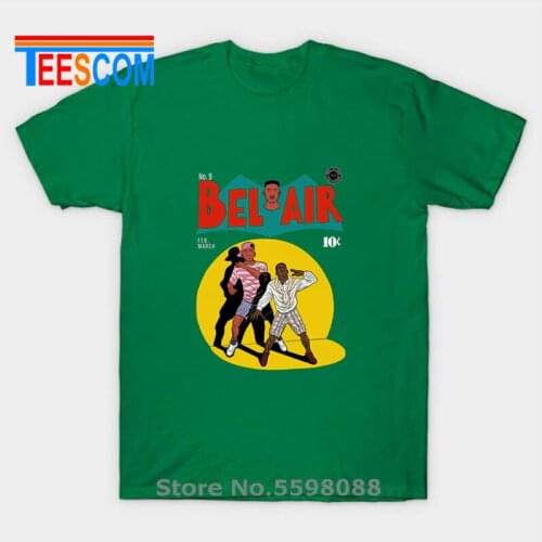 Fresh Prince of Bel Air T Shirt Men Classic Character Will Tshirt Funny Comics 90s TV Show T-Shirt Fashion 100% Cotton Smith Tee