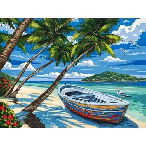 GATYZTORY 5D Diamond Painting Scenery Full Square&Round Diamond Embroidery Mosaic Landscape Home Decorations