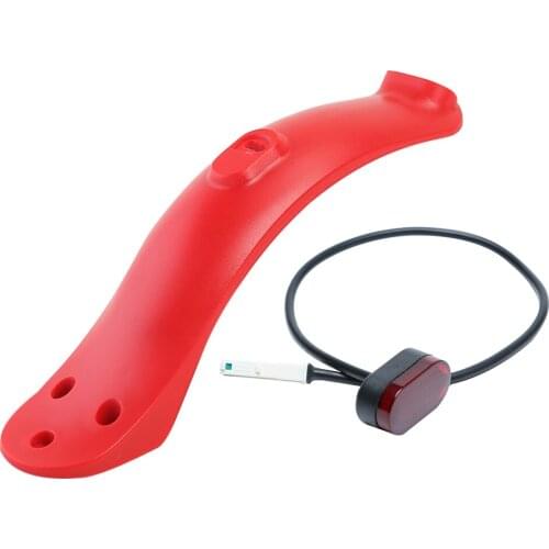 Mud Fender Rear Scooter Electric Scooter Ducktail Fender Taillight Durable Electric Scooter Rear Wheel Mudguard
