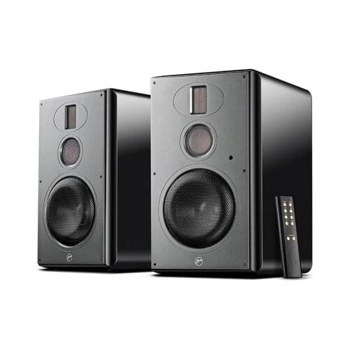 Hivi H6 DSP Three-way Wireless Active Bookshelf Speakers 6.5" woofer ribbon tweeter WIFI WLAN Bluetooth Active Speaker
