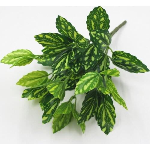 Simulation Green Plants Decoration 7 forks Artificial Cold Water leaves