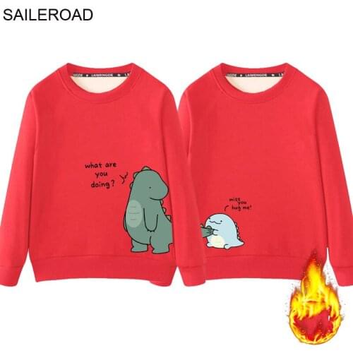 TUONXYE Family Matching Outfits Parent-child Fleece Sweatshirt Cotton For Children Mother Daddy Baby Kids Printed Tshirt