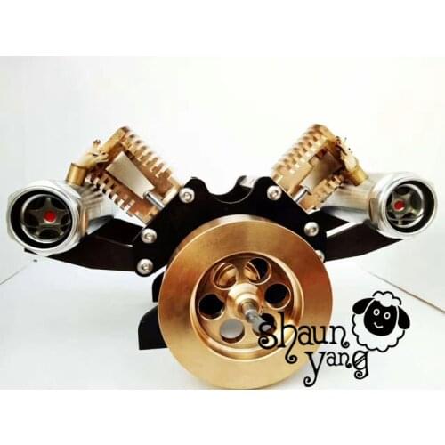 Cool !Miniature Stirling Engine 'Golden KILLER' Generator Model Hobby Educational Toy Kits
