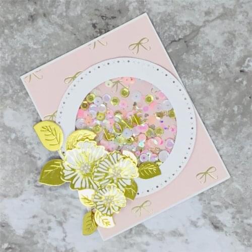 KSCRAFT XOXO Circular Frame Metal Cutting Dies Stencils for DIY Scrapbooking/photo album Decorative Embossing DIY Cards