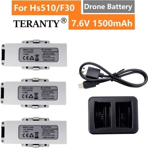 7.6V 1500mah Lithium Battery for hs510/f30 Folding Brushless Quadcopter Accessories Remote Control UAV 7.4v Lithium Battery