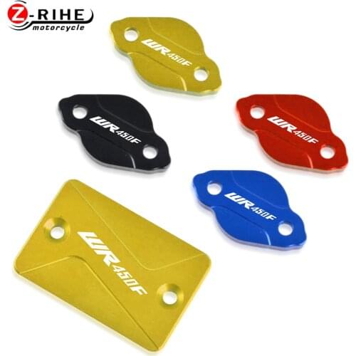 Motorcycle Front Rear Brake Fluid Reservoir Cap Cover For Yamaha WR450F 2004 2005 2006 2007 2008 2009 2010 2011 2012 2013-2015