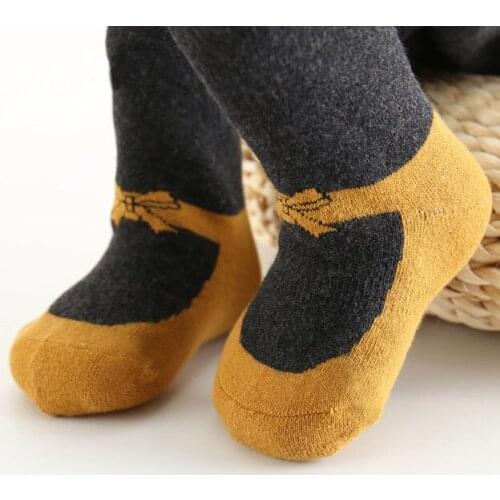 Autumn winter new cotton warm baby tights kids boys girls thickening cute fashion stretch warm cartoon pantyhose