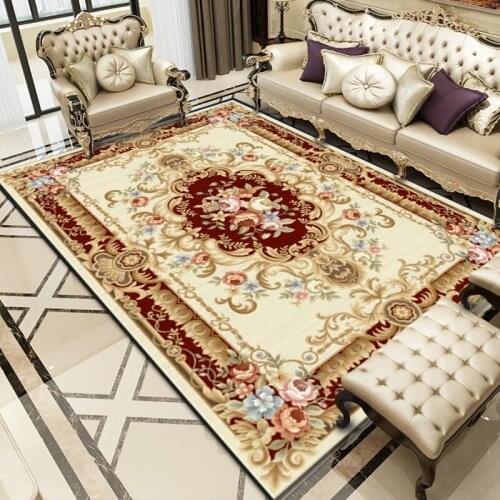 New Living Room Bedroom Carpet Crawling Mat American Retro Printing Sofa Cushion Safety Non-slip Home Decoration Products