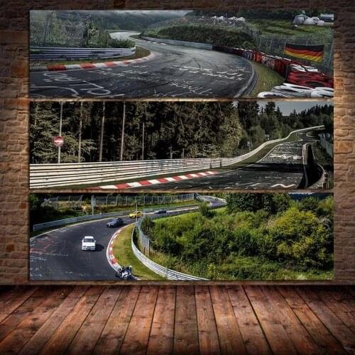 Nurburgring Rally Road Sport Car Track Canvas Painting Poster Print Forest Landscape Wall Art Pictures Living Room Home Decor