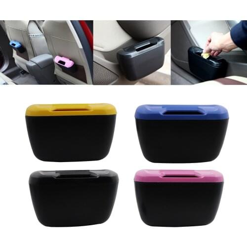 Flip Car Trash Garbage Can Auto Trash Dust Case Holder Bin Box Rubbish case for car Door Seat Back Visor Trash Bin Paper Dustbin