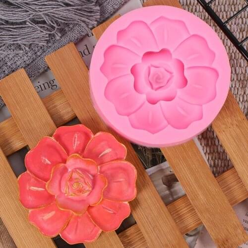 Peony Flower Silicone Fondant Molds Chocolate Mousse Jelly Candy Bakeware Mold DIY Pastry Ice Block Soap Mould Baking