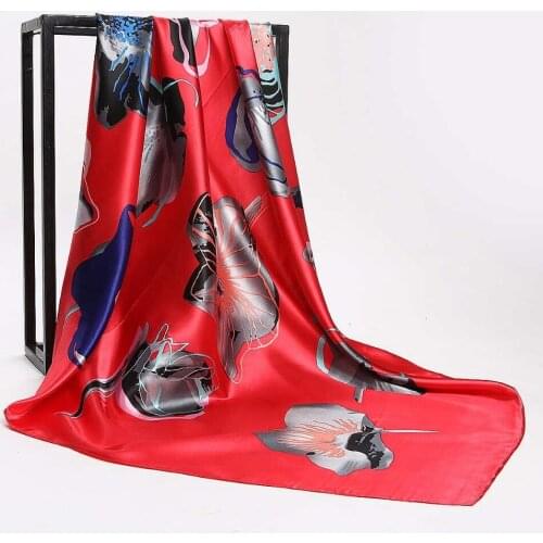 90*90cm Chainho,Summer Apparel Fabric/Dancing Girls Series Printed Pattern/Imitation Silk/Skirt/Dress/Shirt