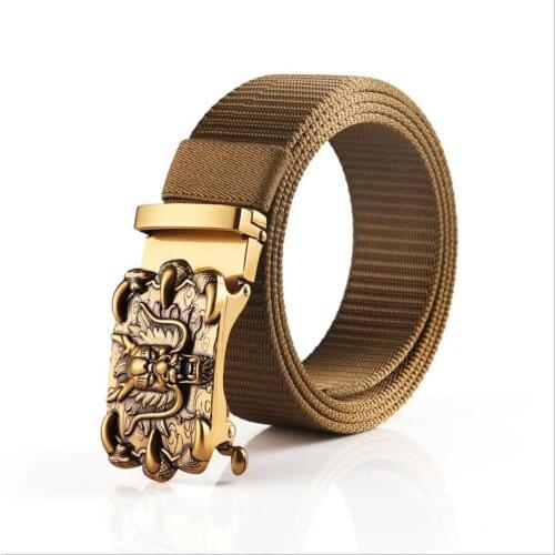 Fashion Men Tactical Alloy Buckle Nylon Belts Breathe Freely Outdoor sport Canvas Belt Waistband 125cm
