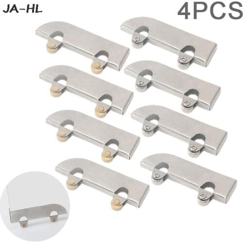 4PC Stainless steel pulley 5mm glass sliding door wheel clamp track roller