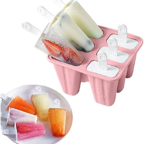 6 compartment silicone Ice Cube Maker Mould Honeycomb Tray Magnum Mold Forms Food Grade Mold for Whiskey Cocktail making mold