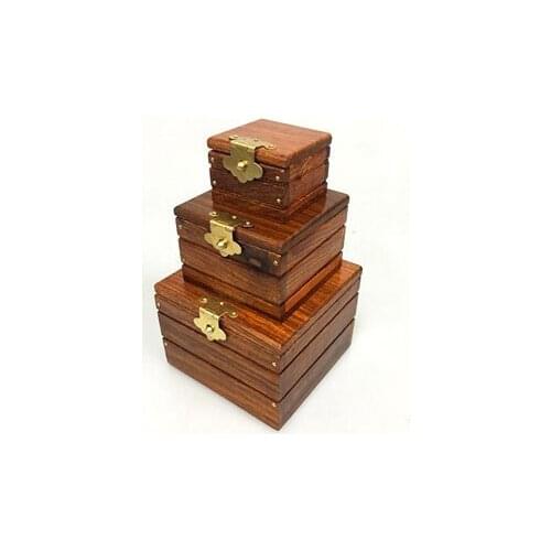 Super Locked Boxs - Professional (ROSEWOOD EDITION) Magic Tricks Magician Stage Gimmick Borrow Object Appearing in Box Magie