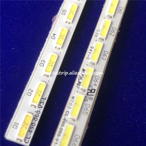 LED strip 66 lamp For Philips 49"TV 49pus7101 LK 10024664-A0 11800820-A0 CL-490-066-V1-R/L 11800819-A0 TPT490U2-EQLSHA.G